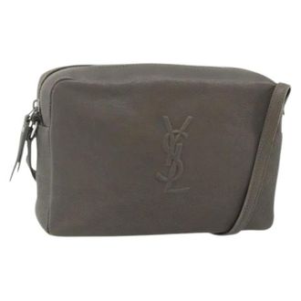 Saint Laurent Pre-owned Cross Body Bags, female, Gray, Size: ONE SIZE Pre-owned Vintage Shoulder Bag