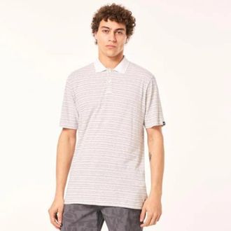Oakley Debris Stripe Polo Shirt Mens Arctic Ice Cotton Blend DSGL1212