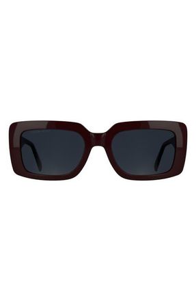 Kendra Scott Dira 55mm Rectangular Sunglasses in Wine at Nordstrom