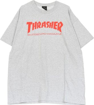 Thrasher Skatemag Tee Heren T-shirt Grijs/rood - Heren - T-shirts - Grijs - S - Katoen - Tops