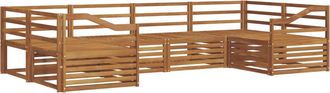 vidaXL Conjunto De Sof&aacute;s De Exterior 6 Uds. Natural Vidaxl
