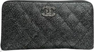 Chanel Pre-owned Portafoglio Lungo in Pelle Matelass&eacute; - - Pre-owned - Donna - Nero - ONE SIZE