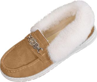 Generic Winter Shoes for Women Fur Lined Ankle Boots Womens Snow Boots Orthopedic Arch Support Thermal Non Slip Comfortable Trendy Slip On Warm Cozy Slipper W