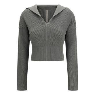 Rick Owens Maglione Euca in lana vergine - - Knitwear - Donna - Grigio - M