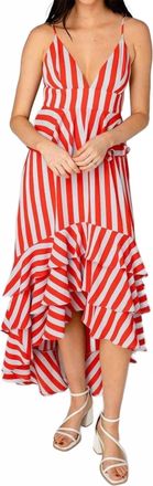 BuddyLove Georgia Nautical Dress In Red Striped