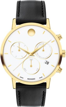 Movado Museum Classic Chronograph Quartz White Dial Mens Watch 0607888