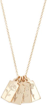 Set & Stones Tawney Birth Flower Necklace in Gold /4 Charms at Nordstrom