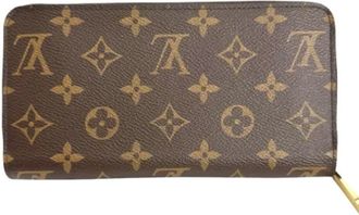 Louis Vuitton Pre-owned Vintage Canvas Portemonnee - Dames - Vintage Accessoires - Bruin - ONE Size - Vintage