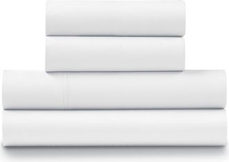 Ella Jayne Home 500 Thread Count Cotton Sateen 4-Piece Sheet Set in White at Nordstrom Rack, Size California King