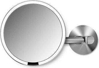 Simplehuman Espejo Cosm&eacute;tico De Pared Con Iluminaci&oacute;n Led, Acero Inoxidable Brillante St3016