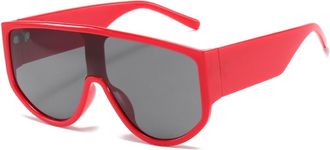 Generic Large Frame Mens Driving Sunglasses Outdoor Womens Driving Decorative Sun Glasses(Red)