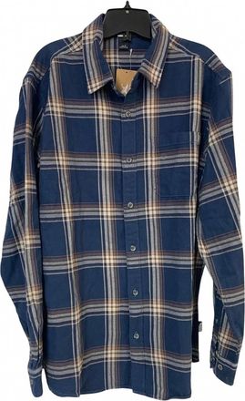 Eddie Bauer Mens Relaxed Favorite Flannel Long Sleeve Shirt In Dusty Blue