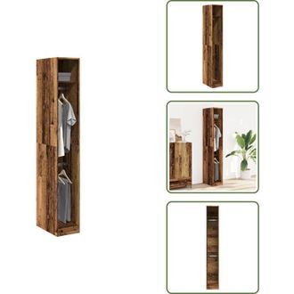 vidaXL Armadio ingresso - vidaXL Armadio Legno Antico 30x50x200 cm in Legno Multistrato - Armadio con scomparti