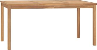 vidaXL Vidaxl - Mesa De Comedor De Jard&iacute;n Madera Maciza De Teca 160x80x77 Cm
