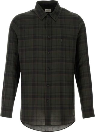 Saint Laurent Embroidered Cotton Shirt