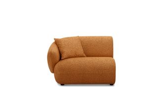 Castlery Auburn Left Arm Sofa Customized, Performance Boucle Rust, Spill Resistant, Modular for Sofas by Castlery