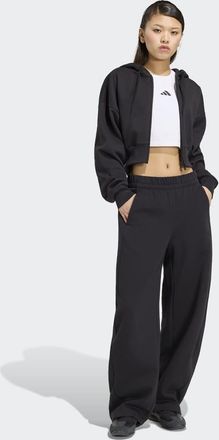 adidas Essentials Contemporary - Pantaloni bombati neri in pile-Nero