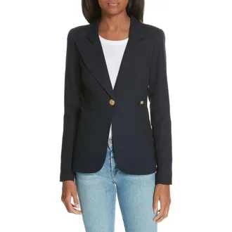 Smythe Classic Duchess Blazer in Navy at Nordstrom Rack, Size 14