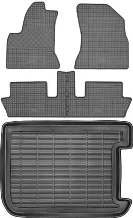OEM Juego De Alfombrillas De Goma Para Coche Y Maletero Para Citro&euml;n C4 Picasso I (2006-2013)