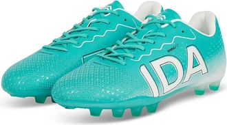 IDA Womens IDA Rise Club FG Turquoise Aqua Leather Lace-Up Soccer Cleat ACAD184