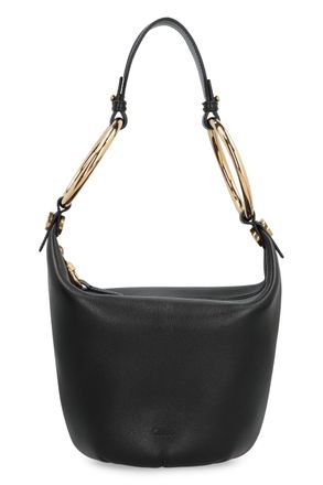 Chlo&eacute; Womens Small Leather Bracelet Black Cow Hide Handbags Hand Bags