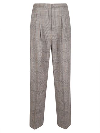 Pantaloni Torino Grace Checkered Tailored Virgin Wool-Blend Pants
