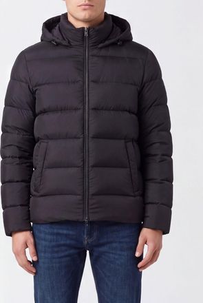 Herno Piumino corto in nylon trapuntato idrorepellente con cappuccio