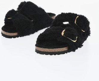 Birkenstock Shearling Slides ARIZONA with Double Buckle size 36