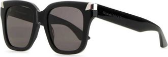 Alexander McQueen Stijlvolle Punk Rivet Zonnebril - Dames - Zonnebrillen - Zwart - ONE Size - Accessoires