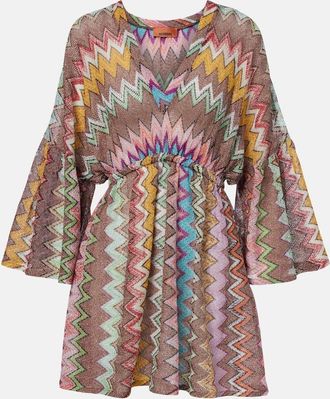Missoni Caft&aacute;n de lam&eacute; en zigzag