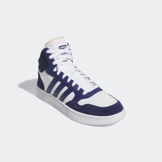 adidas Sneaker ADIDAS SPORTSWEAR HOOPS 3.0 MID LIFESTYLE BASKETBALL CLASSIC VINTAGE, Damen, Gr. 42,5, blau (cloud wei&szlig;, dunkelblau, dunkelblau), Leder, Synth