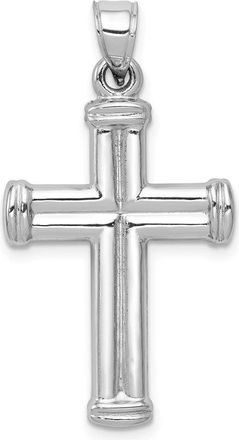 Diamond2Deal 14k White Gold Hollow Cross Pendant