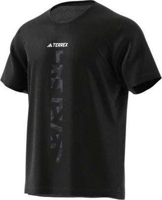 OEM Maillot De Trail Running - Adidas Terrex Agravic - Negro - Aeroready - Transpirable - Manga Corta