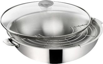 Lagostina Wok De 30 Cm Con Tapa De Cristal. - 12138042230 - Lagostina
