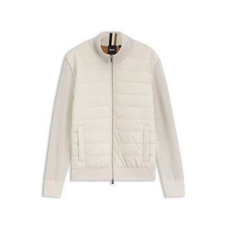 BOSS Padded-front jacket in virgin wool