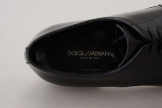 Dolce & Gabbana Mens Black Leather Formal Dress Shoes