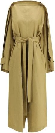 Petar Petrov Lyocell Trenchcoat met Ceintuur in de Taille - Dames - Trenchcoats - Beige - 2XS - Jassen