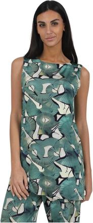 Alpha Studio Stijlvolle Casacca voor modeliefhebbers - Dames - Tops zonder mouwen - Groen - M - Tops