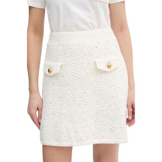 Karl Lagerfeld Falda de punto boucl&eacute; - Skirts - Mujer - Blanco - M
