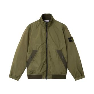 Stone Island Jassen, Heren, Groen, L, Technical Fabric Jacket