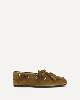 Miu Miu Mocassini da barca in pelle scamosciata Woman 36.5