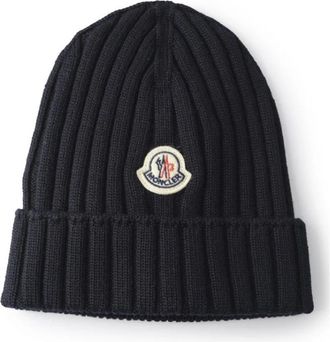 Moncler Baby Fold Hat Navy - unisex - Hoeden - Blauw - 3XS - Accessoires