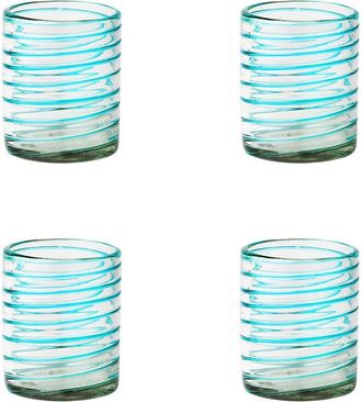 10 Strawberry Street Set Of 4 Meridia Mexican Glassware Dofs