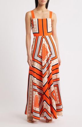 Eliza J Scarf Maxi Sundress in Red at Nordstrom, Size 14
