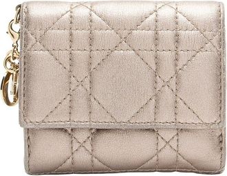 Dior Silver Calfskin Lady Lotus Wallet (Authentic Pre-Loved)