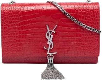 Saint Laurent Pre-owned The Kate Shoulder Bag - Dames - Vintage Schoudertas - Rood - ONE Size - Leer - Vintage