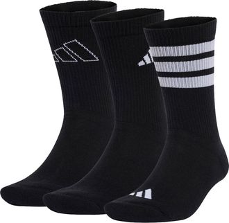 adidas Logo Socks 3 Pack Black JI6315