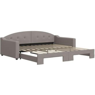 vidaXL Sof&aacute; Cama Nido Tela Gris Taupe 100x200 Cm Vidaxl