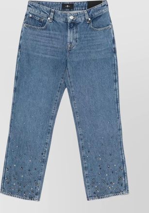 7 For All Mankind calie embellished straight leg ankle jeans