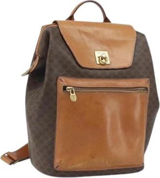 Celine Pre-owned Plastic Rugzak - Dames - Vintage Rugzakken - Bruin - ONE Size - Vintage